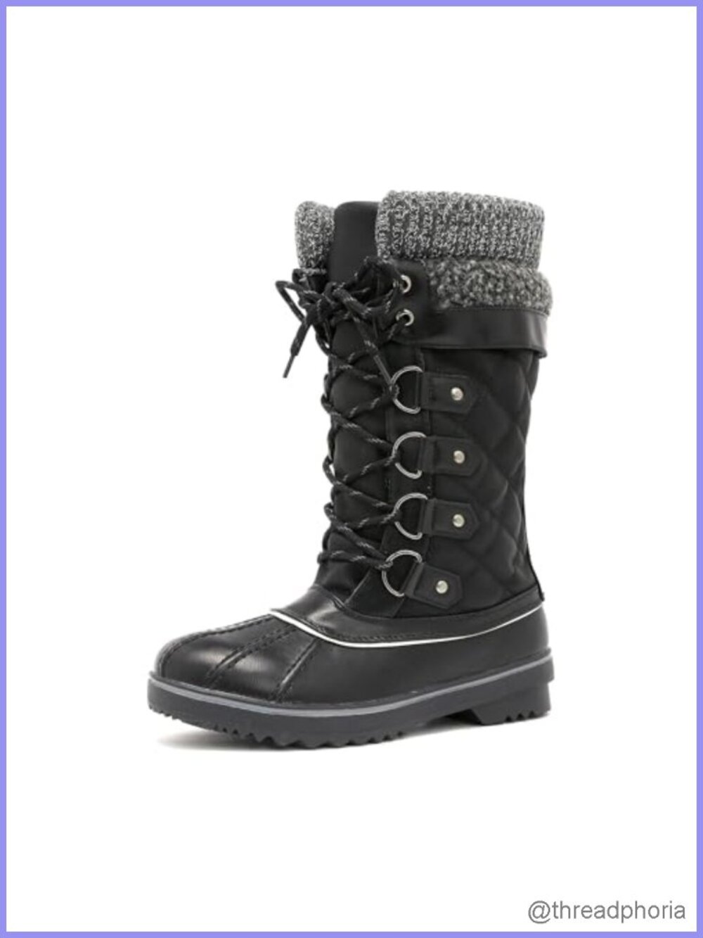 Waterproof Winter Snow Boots 3M Thinsulate Mid-Calf Faux Fur Lined Insulated